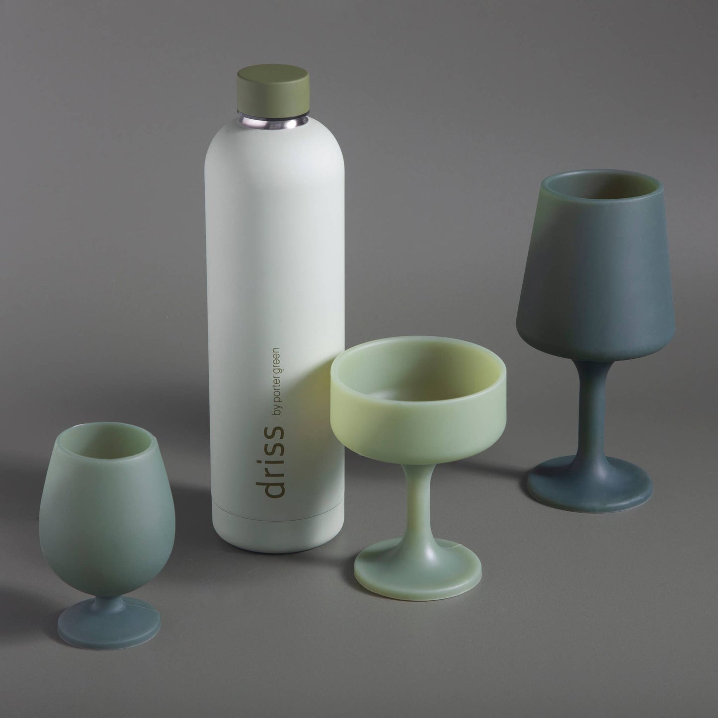Unbreakable Silicone Wine Glasses – Sage | Olive