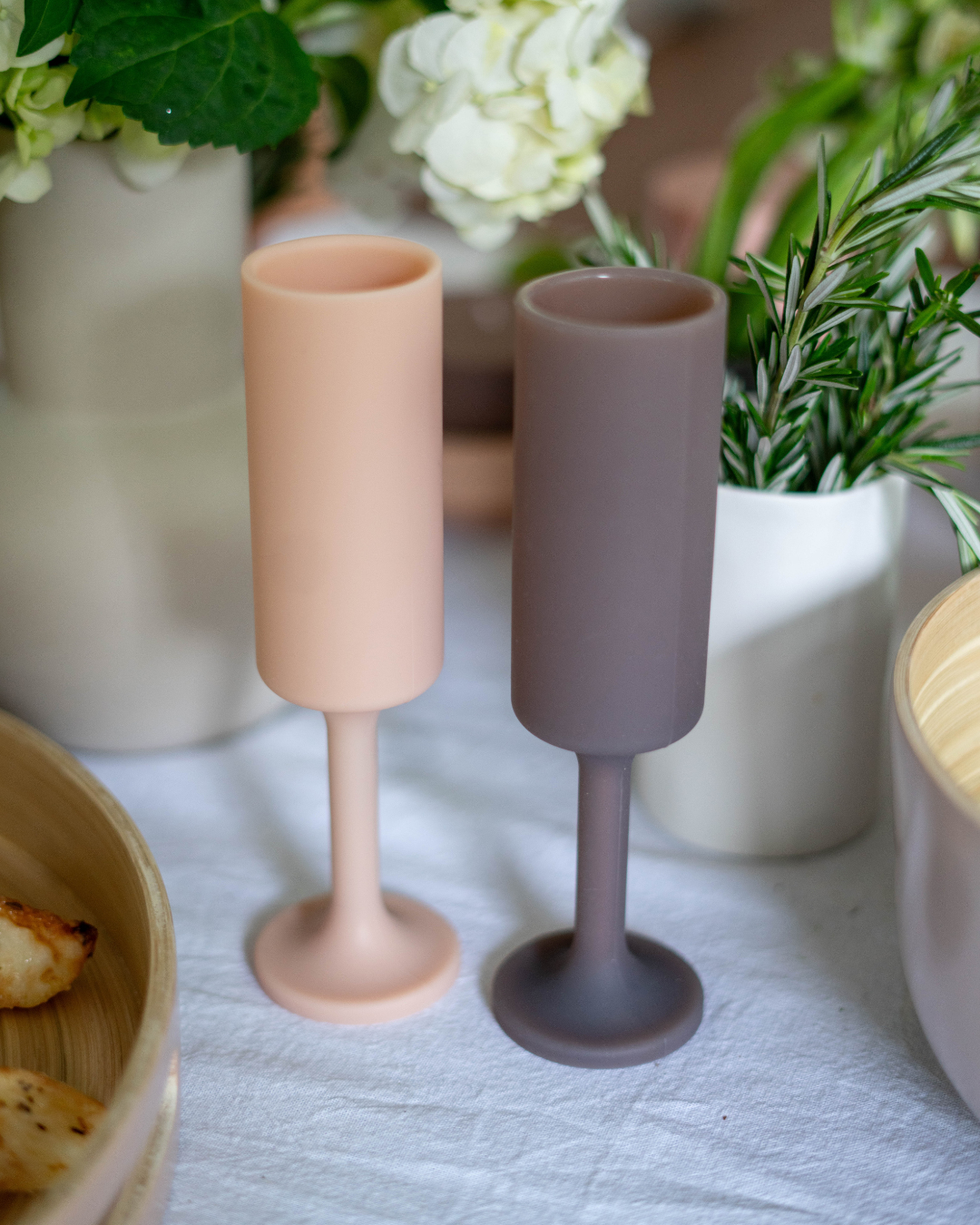 Unbreakable Silicon Champagne Flutes – Latte | Donkey