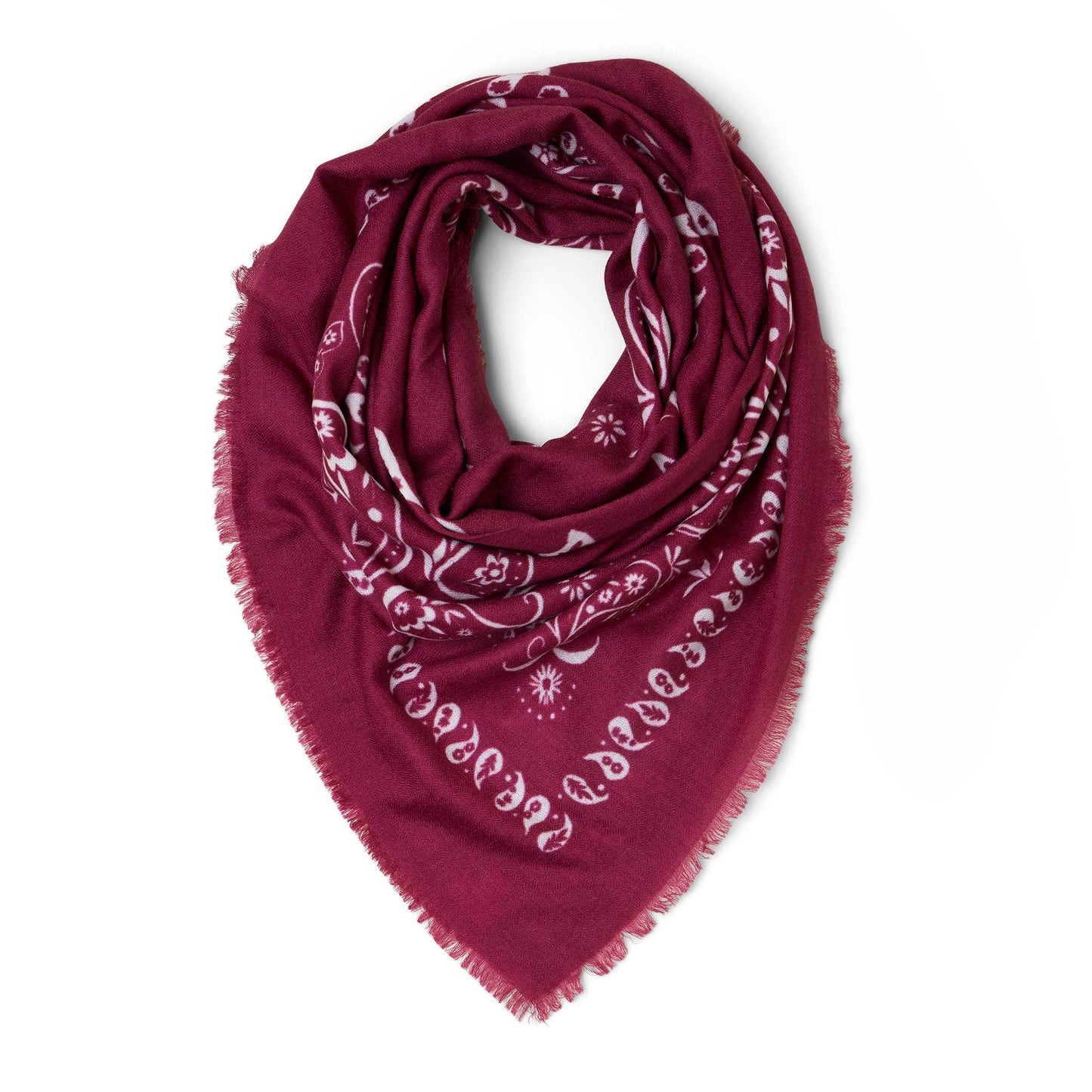 PRINTED XL CASHMERE BANDANA