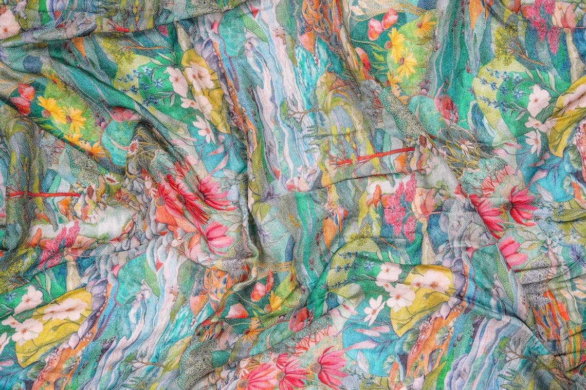 Silk Modal Scarf  luxurious fabric blend - Mint Green