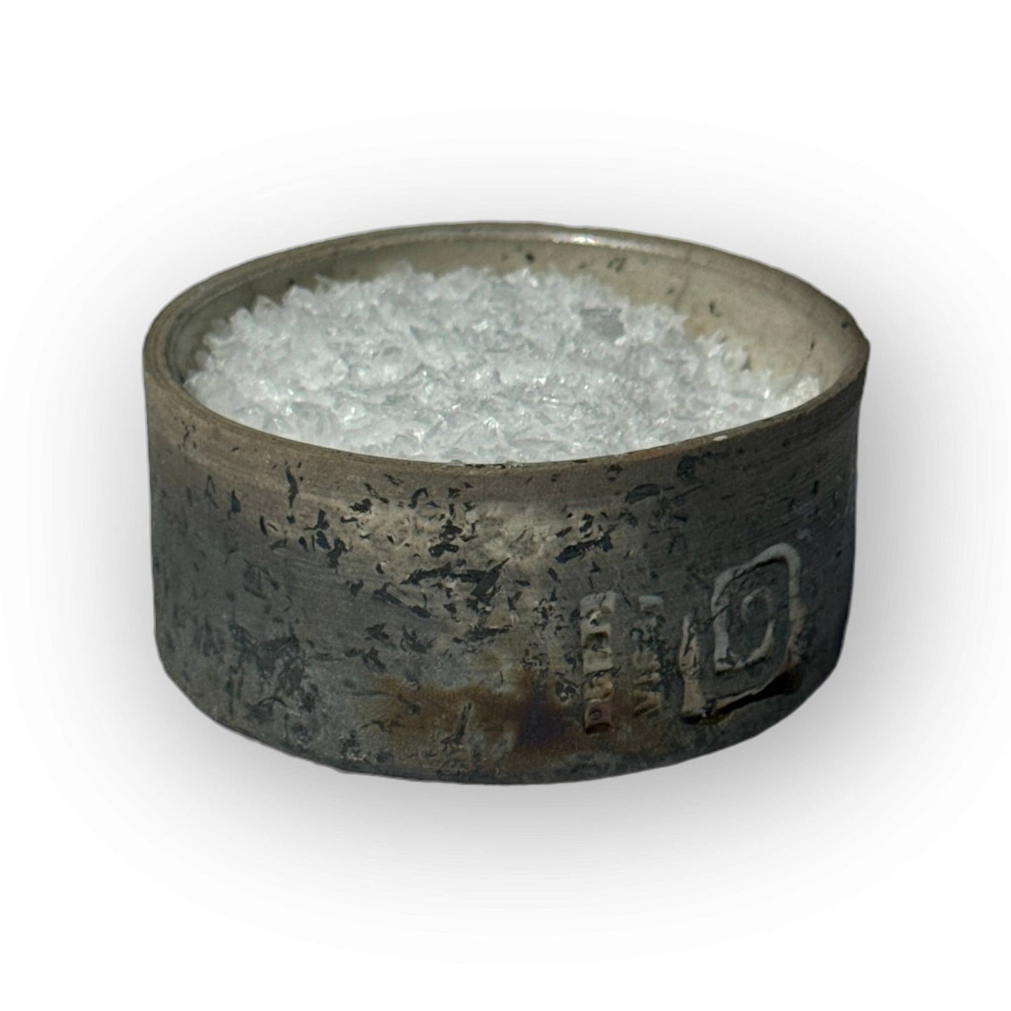HANDMADE RAKU-FIRED SALT BOWLS IN 3 DIFFERENT GLAZES