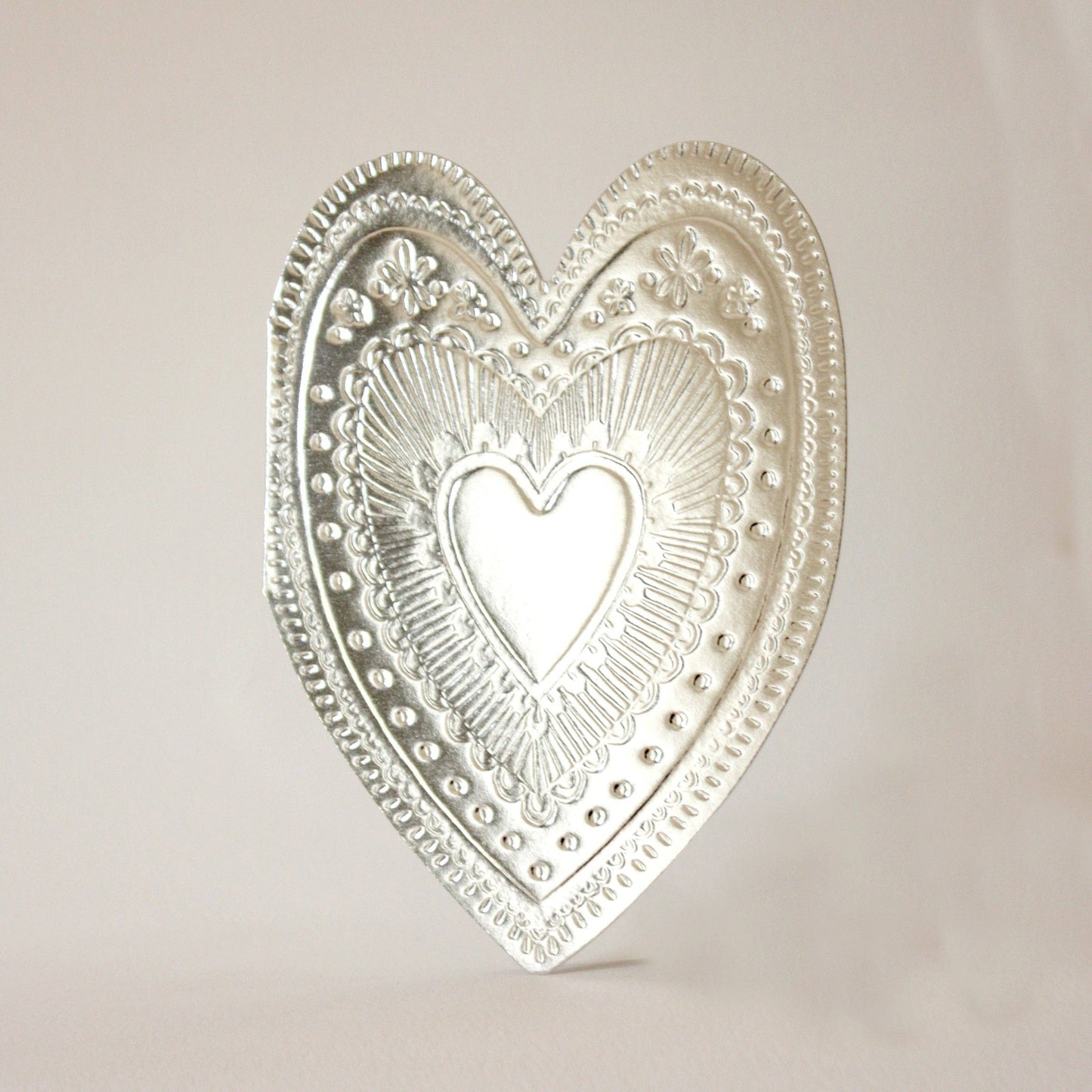 HEART - FAUX TIN GREETING CARD