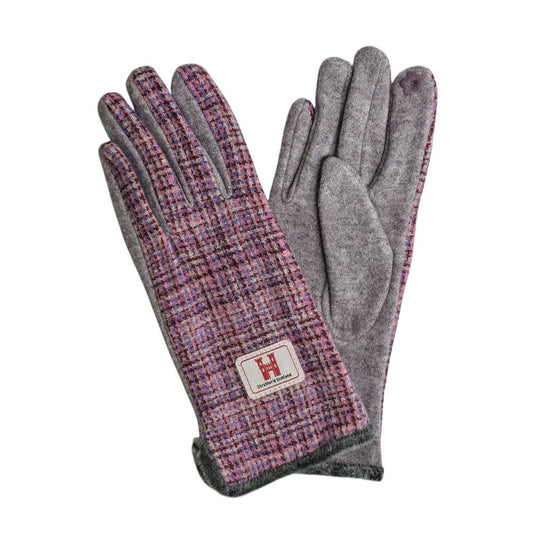 HEATHER TARTAN CHECK GLOVES