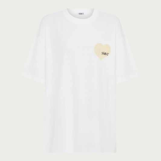 SSAINT HEART TEE – WHITE/ CREAM