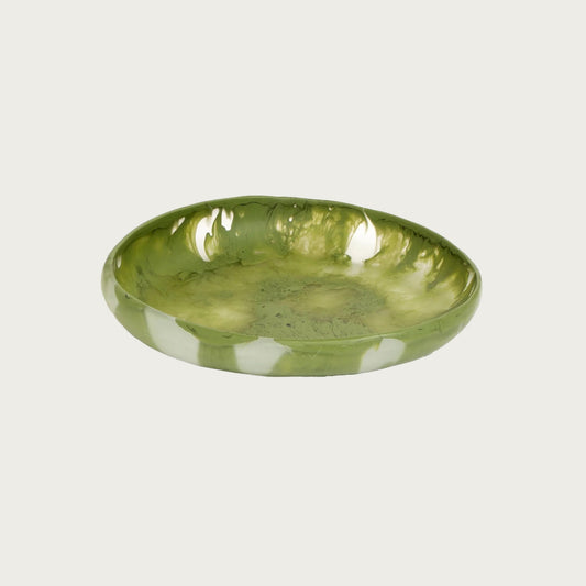 LARGE EARTH BOWL – OLIVE