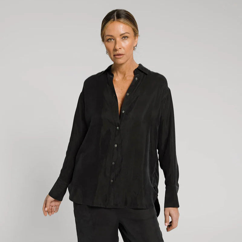 IVY CUPRO SHIRT – BLACK