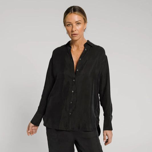 IVY CUPRO SHIRT – BLACK