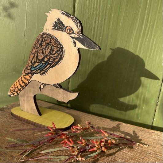 LAUGHING KOOKABURRA STANDING BIRD ORNAMENT