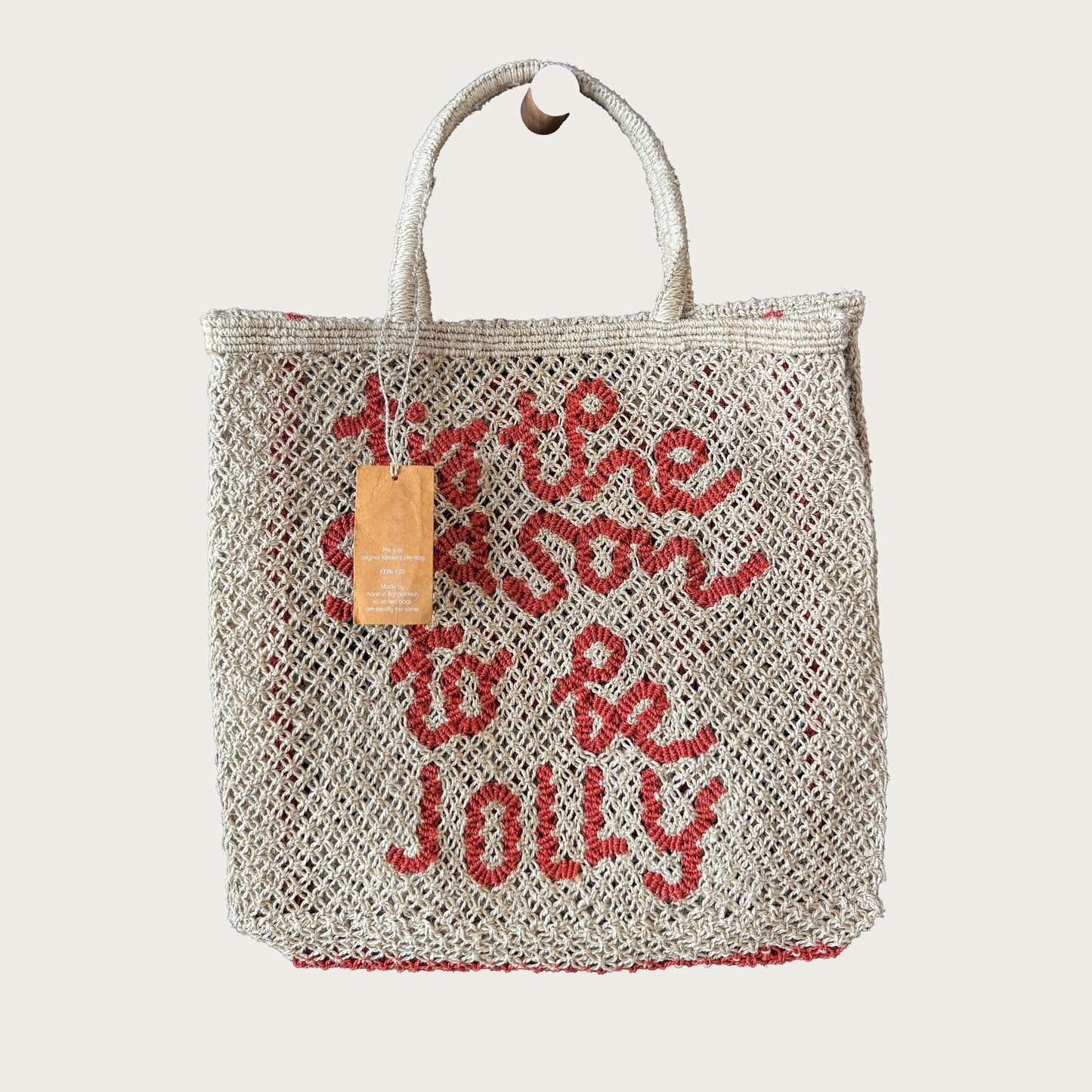 LARGE JUTE BAG – TIS' THE SEASON