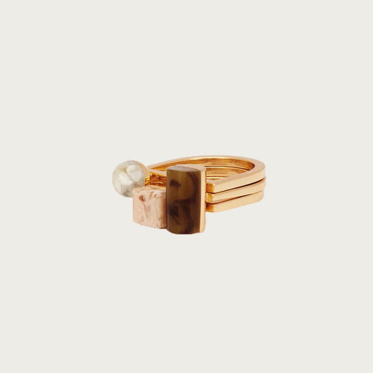 MERIDIAN RING SET – CHESTNUT