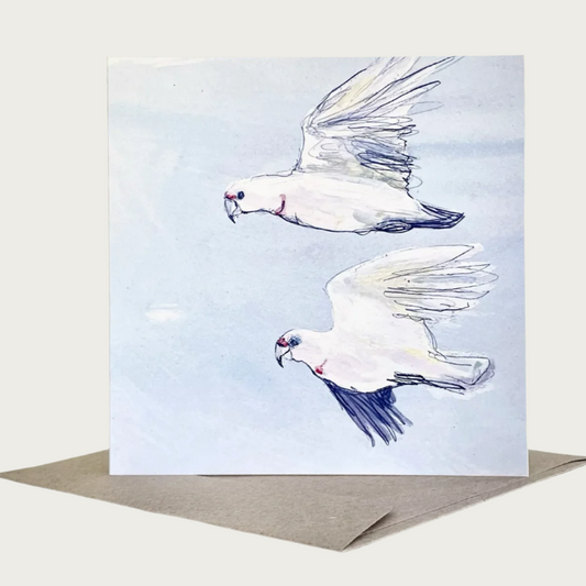 GREETING CARD – TWO CORELLAS