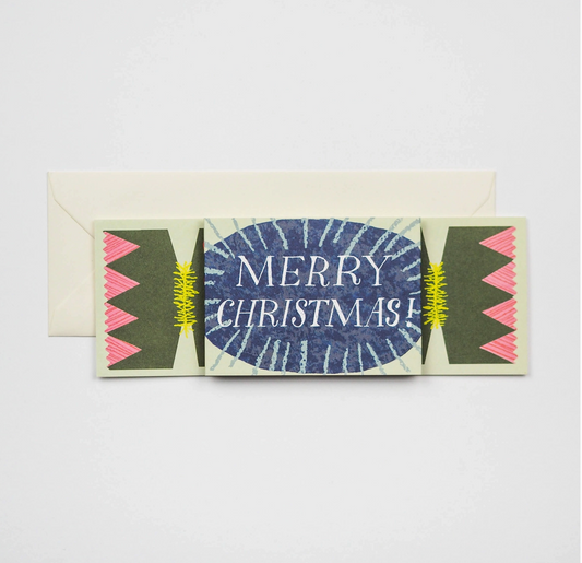 MERRY CHRISTMAS CRACKER CARD