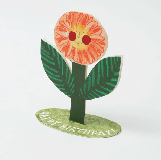 HAPPY BIRTHDAY STAND UP FLOWER CARD