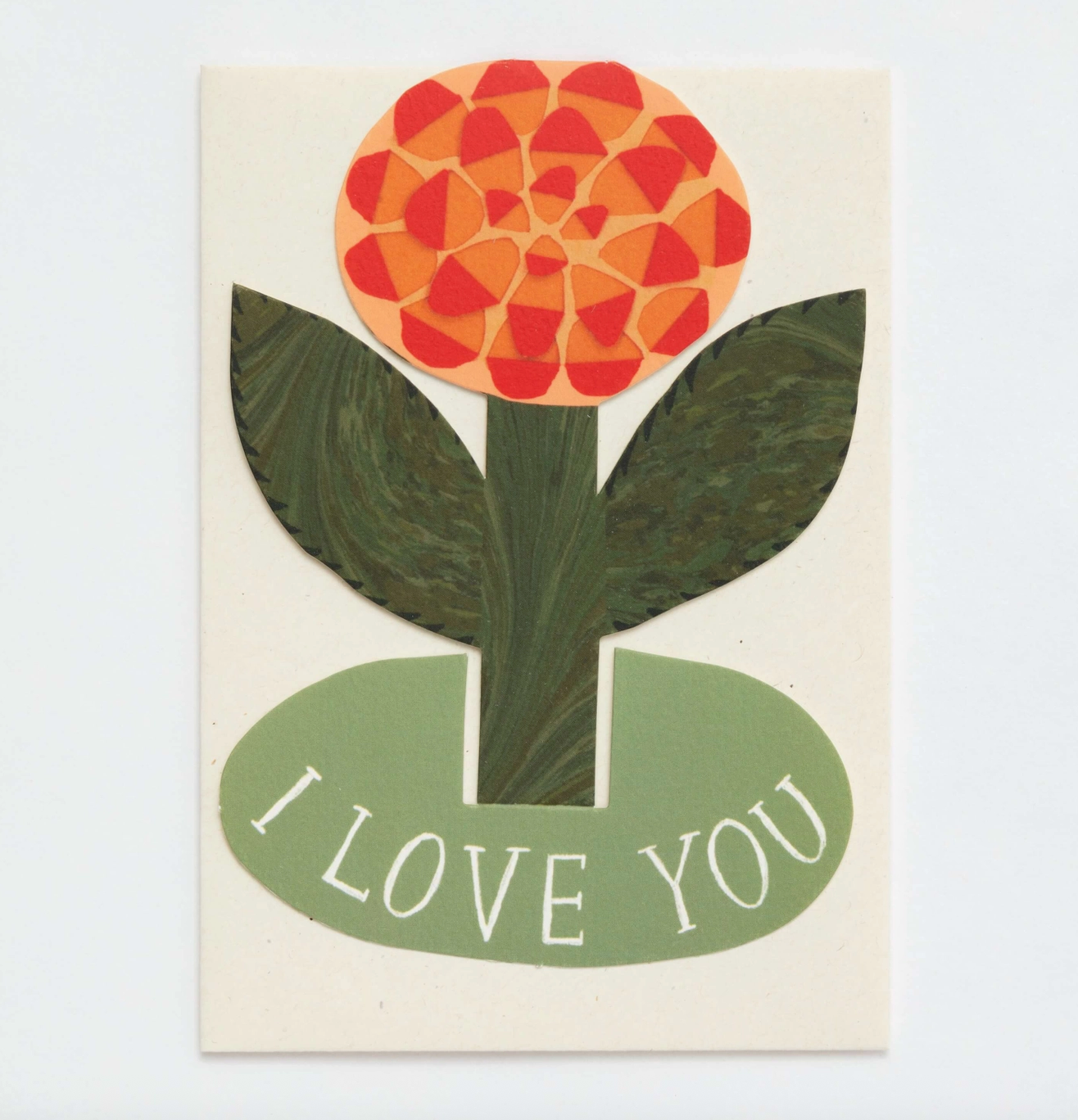 I LOVE YOU ROSE STAND UP CARD
