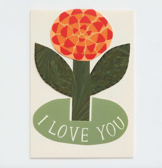 I LOVE YOU ROSE STAND UP CARD