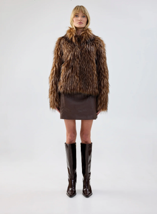 UNREAL FUR - FUR DELISH PUFFER JACKET (Size Large)