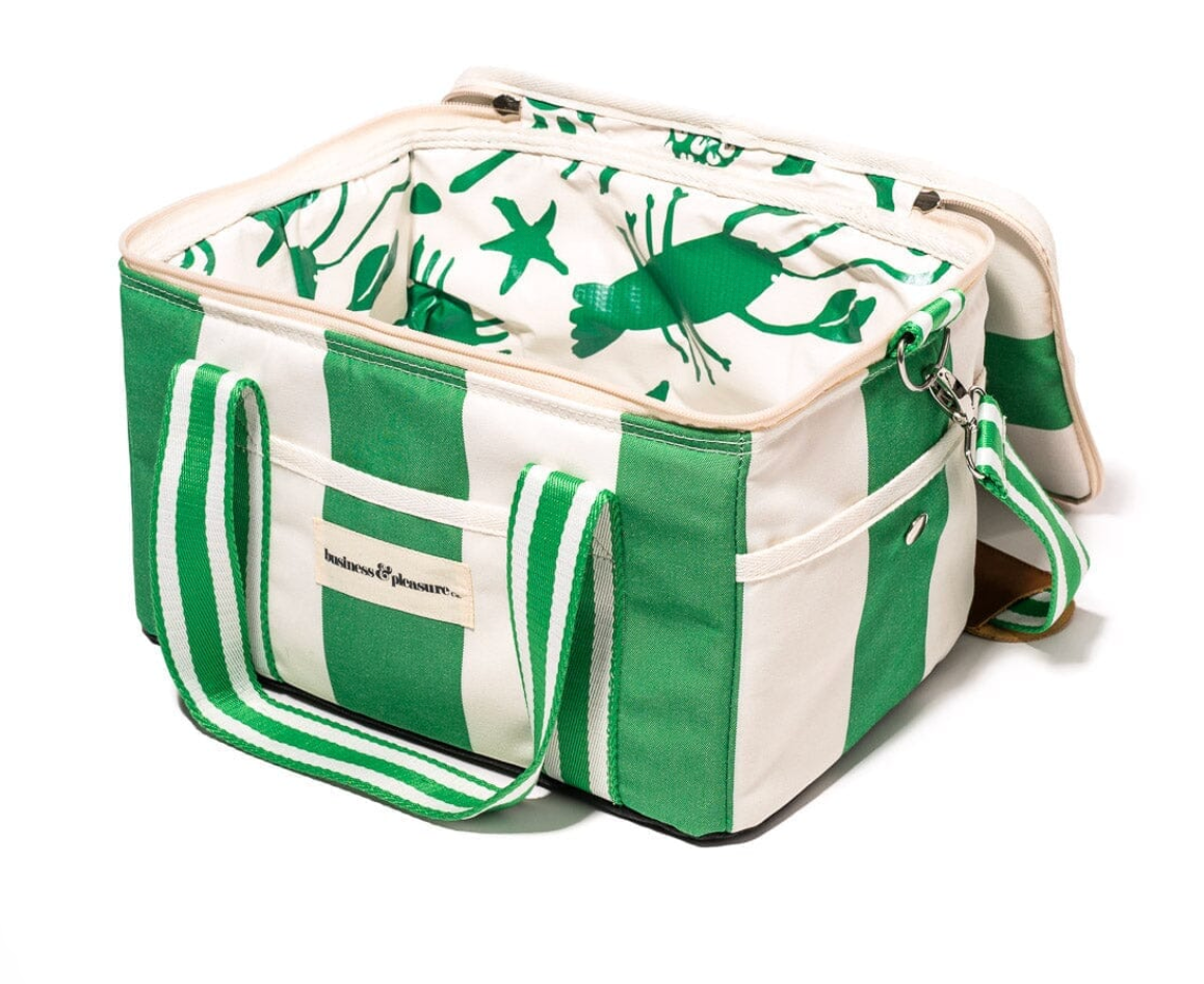The Premium Cooler Bag – Crew Canyon Green Stripe