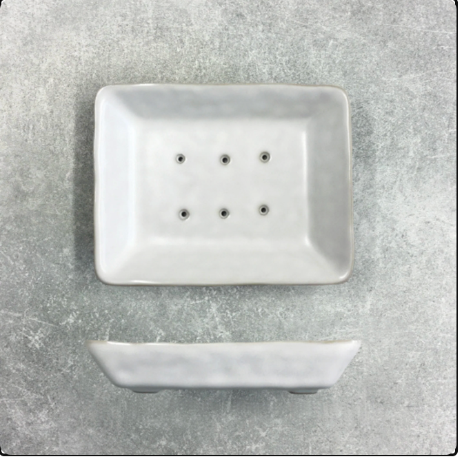 WHITE PORCELAIN SOAP DISH