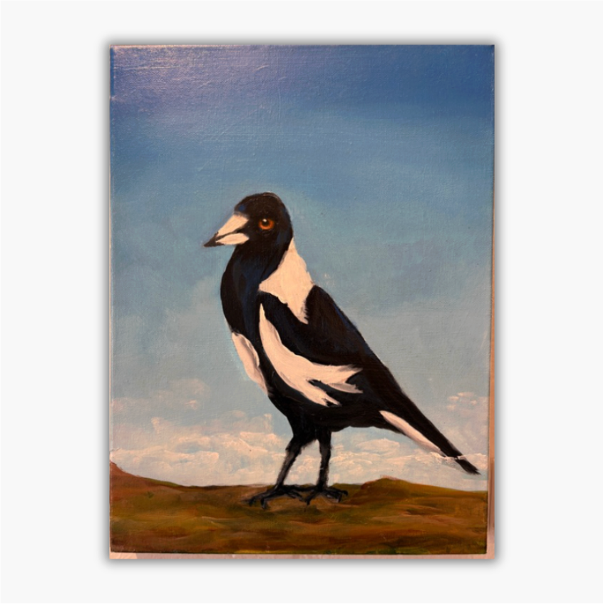 MAGPIE 2 OIL ON CANVAS