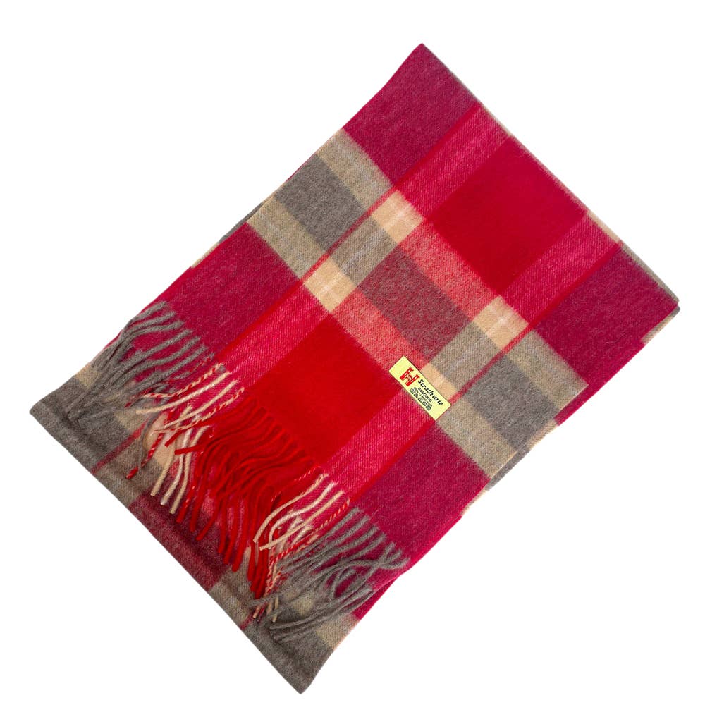 Strathurie Lambswool Ladies Gents Plaid Tartan Check Scarf