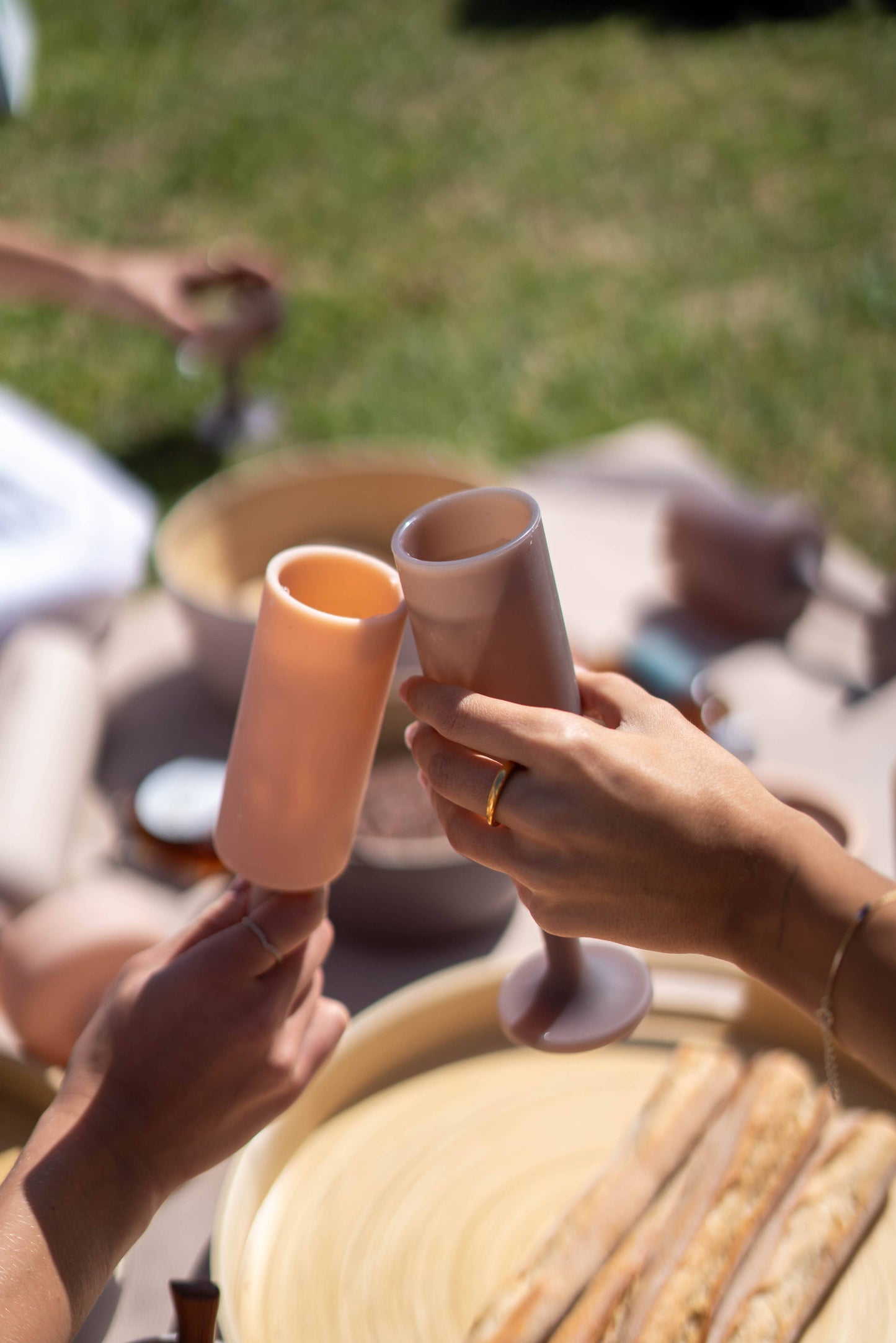 Unbreakable Silicon Champagne Flutes – Latte | Donkey