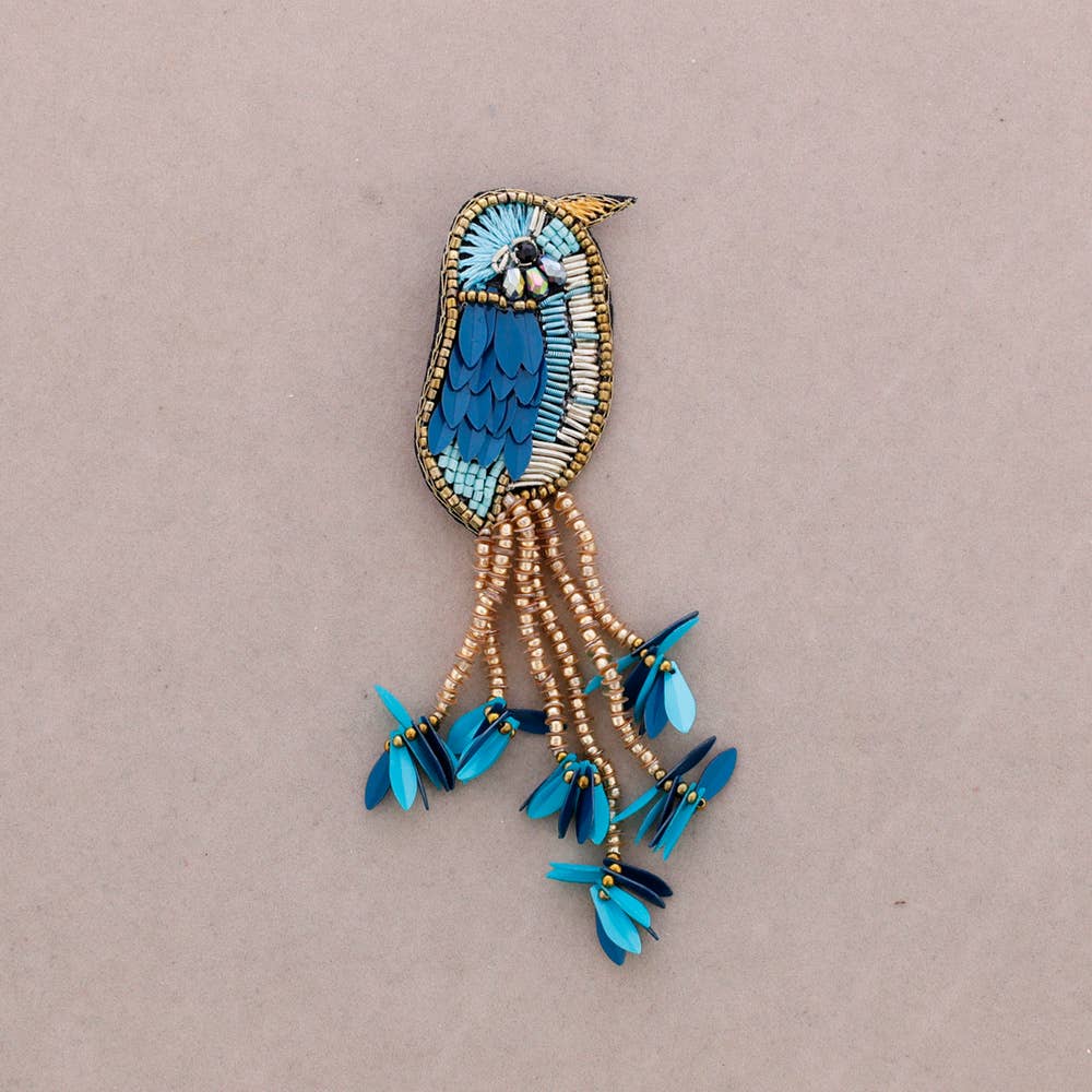 Bird Sequin Brooch