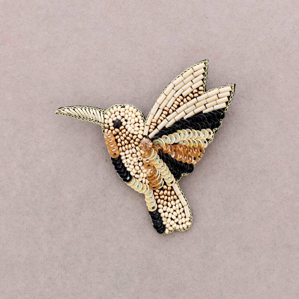 Beaded Bird Brooch