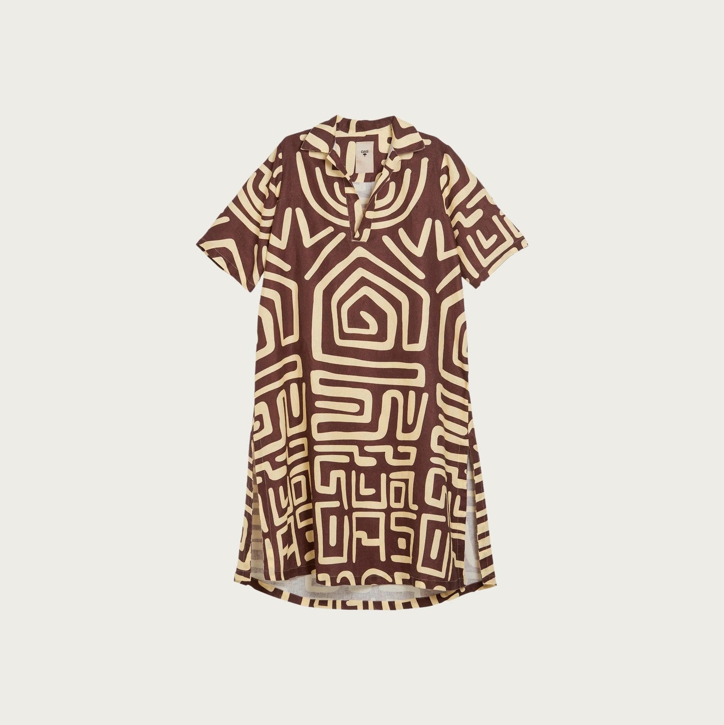 KALAHARA PAPAYA LINEN DRESS
