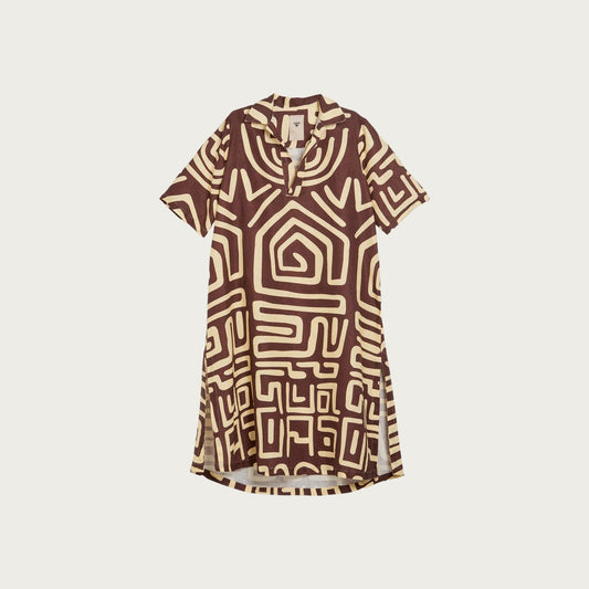 KALAHARA PAPAYA LINEN DRESS