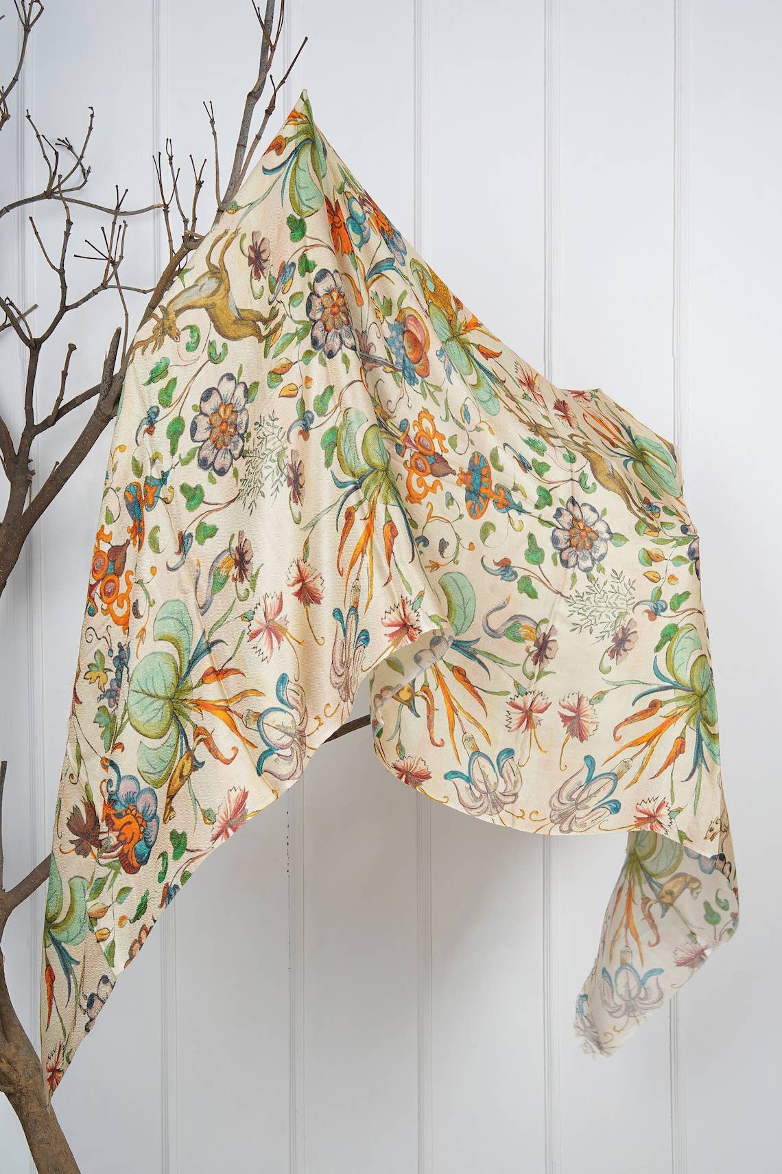 Silk Modal Scarf  luxurious fabric blend - Cream