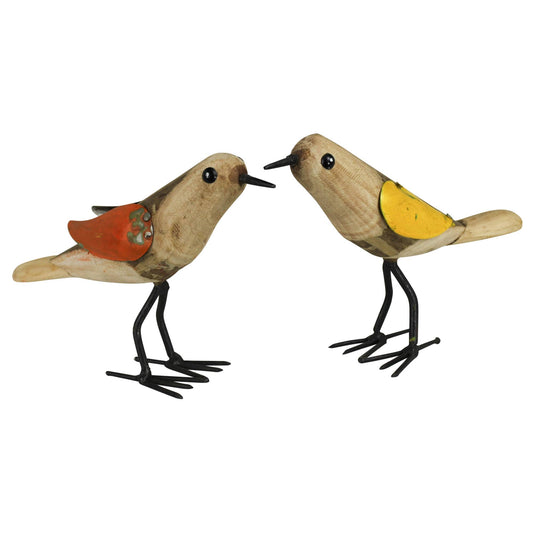BIRDS, WOOD AND METAL