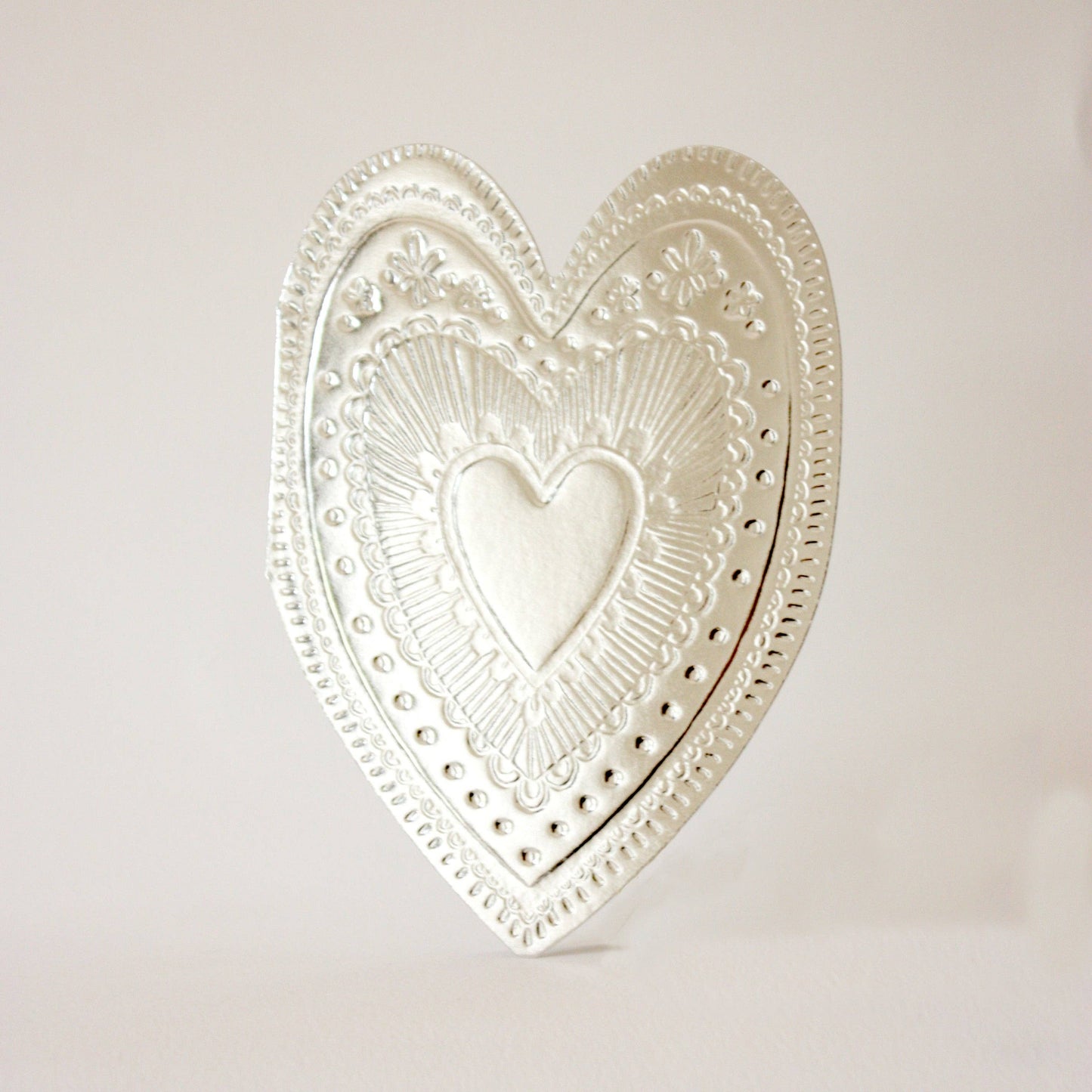 HEART - FAUX TIN GREETING CARD