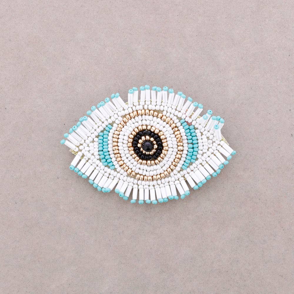 Turkish Eye Bead Brooch