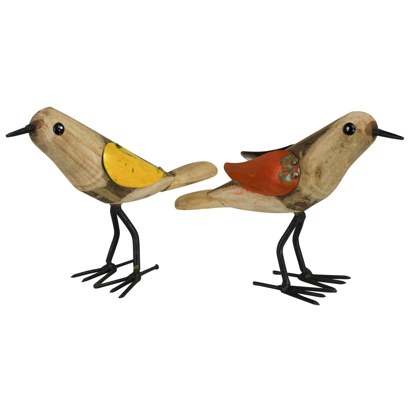 BIRDS, WOOD AND METAL
