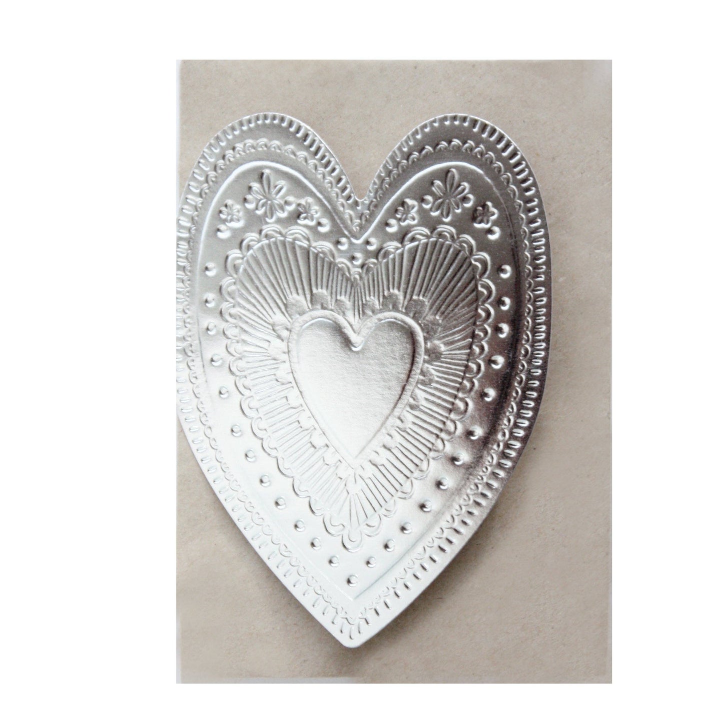 HEART - FAUX TIN GREETING CARD