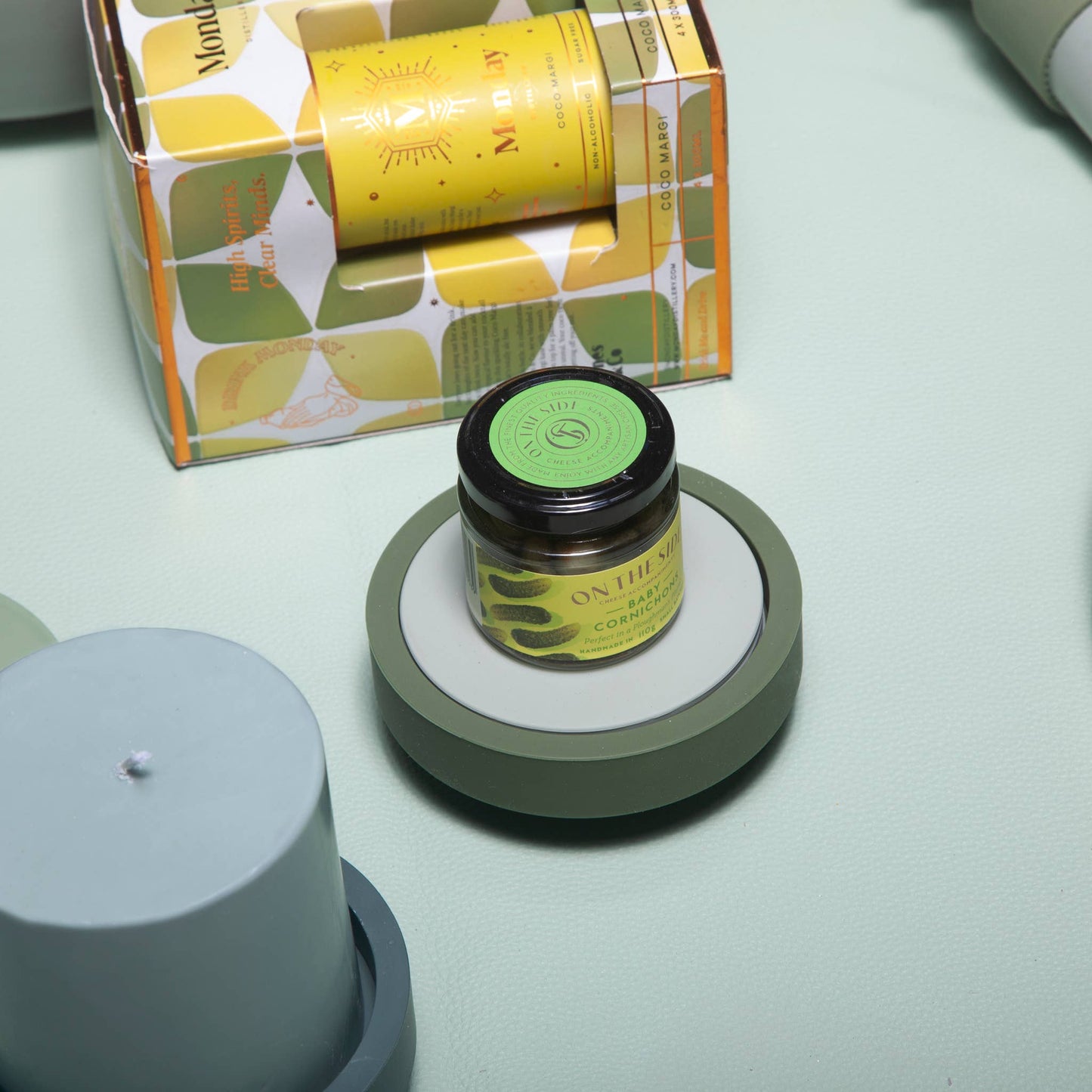 Unbreakable Silicon Coasters – Sage | Olive