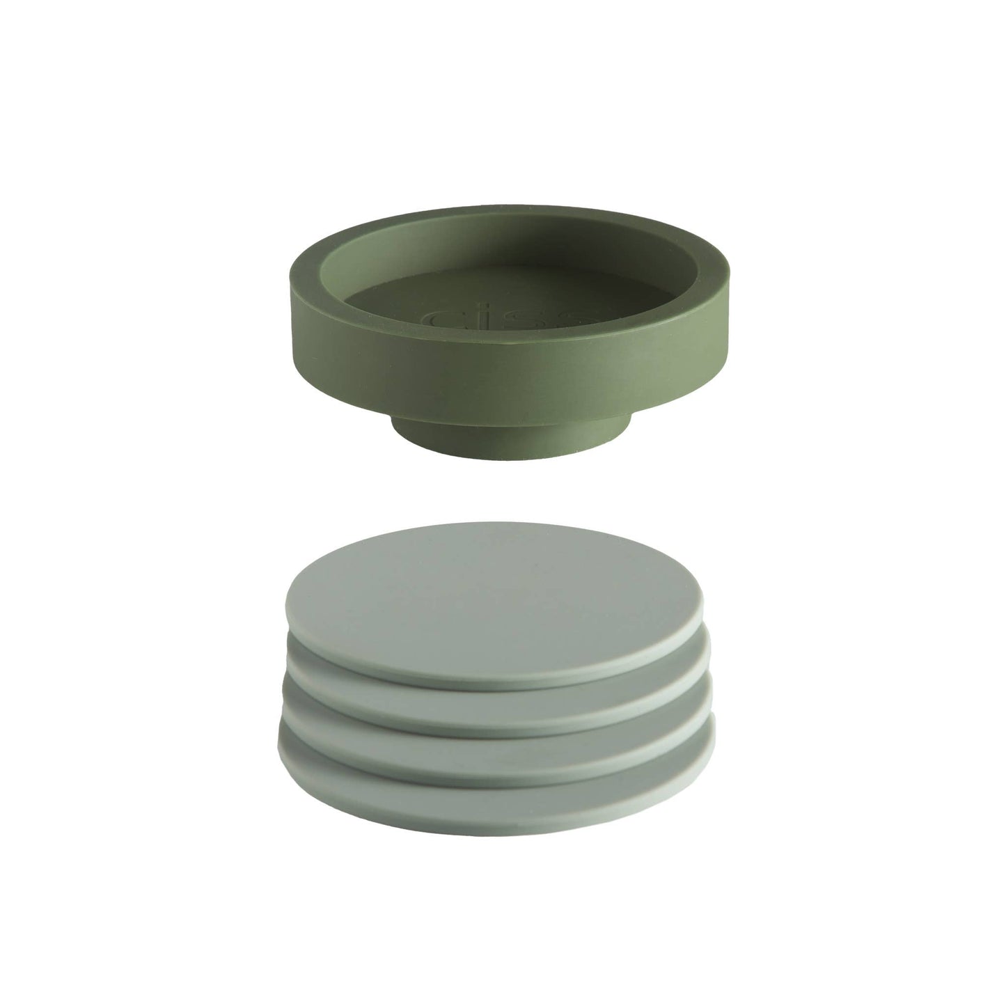 Unbreakable Silicon Coasters – Sage | Olive