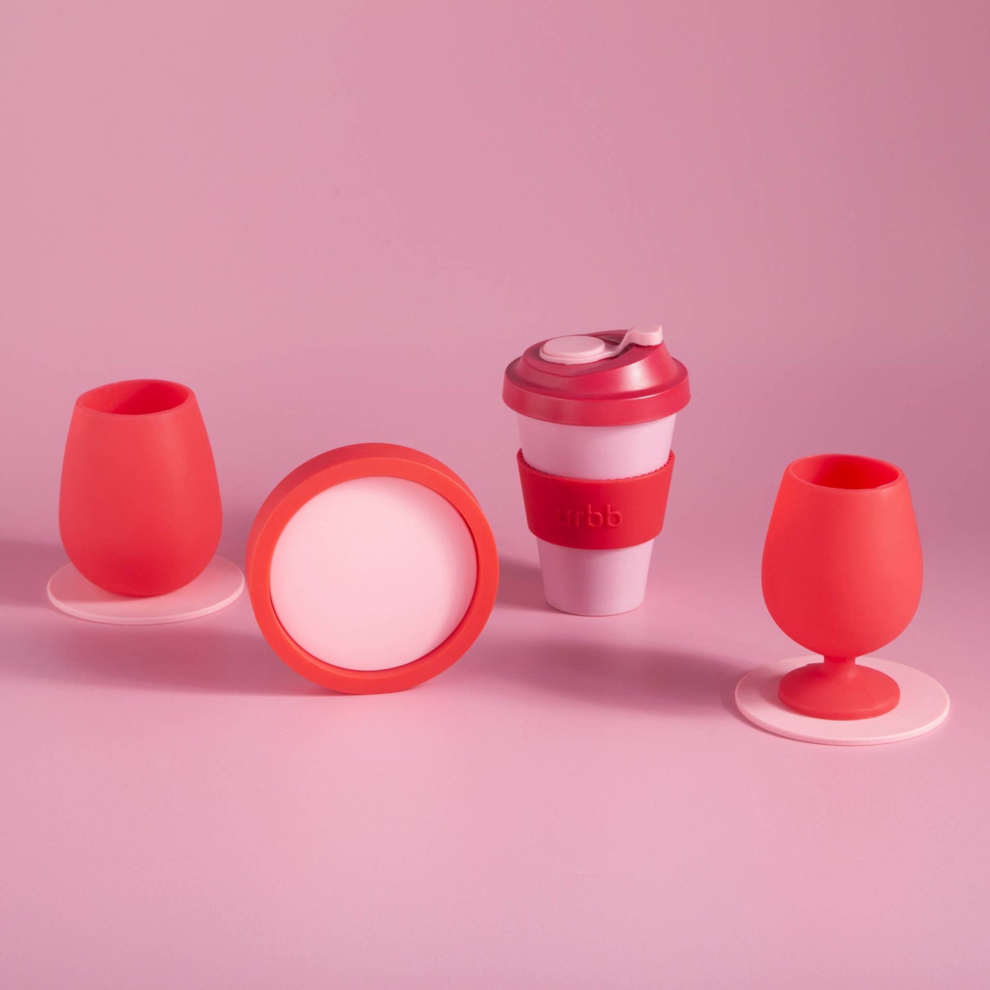 Unbreakable Silicon Coasters – Cherry | Blush