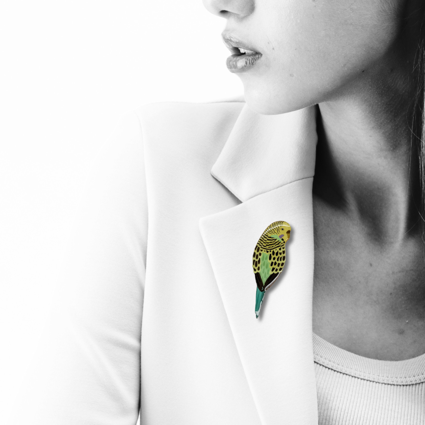 Budgerigar Brooch
